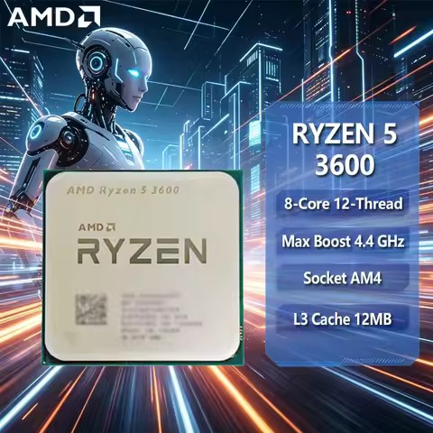 AMD Ryzen 5 3600 AMD R5 3600 CPU 6-Core 12-Thread 4.4GHz Unlocked Desktop Processor Socket AM4 Gamin