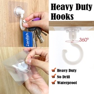 Heavy Duty No Drill 360 Rotating Self Sticker Wall Hook Ceiling Strong Traceless Ceiling Hook