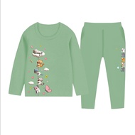 Victory kids long sleeve long pants set Cute cat pajamas for girls Girls Pajamas Kids Pajamas