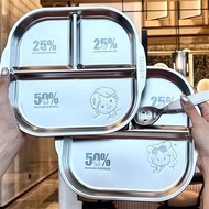 211 Fat-Reducing Compartment Dinner Plate Household Weight-Loss Dedicated Compartment Dinner Plate A