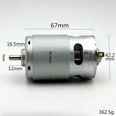 NICHIBO 42mm RS-775VC Motor DC 18V-36V 24V 11800RPM High Speed Power Front Ball Bearing 775 Motor fo