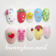 kitty Gyaru Gel False Nails🩵