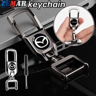 【Mazda】Car Metal Keychain Motorcycle Key Chain Key Holder Car Keychain Universal 360°rotate Key Hold