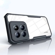 Mi 14/Mi14 Proตรงรุ่น(พร้อมส่งในไทย)เคสกันกระแทกขอบสีหลังใสXiaomi 14/Xiaomi 14 Pro/Xiaomi mi 14/Xiao