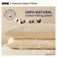Kun Natural Cotton Pillow 100% Kekabu Bantal Kapok Tradisional Organic Smell (19Inch x 29Inch x 1kg)