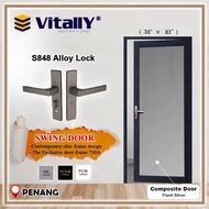 (PRE-ORDER) VITALLY 830A SWING ALUMINUM DOOR /TOILET DOOR /PINTU BILIK AIR /KITCHEN DOOR/PINTU DAPUR