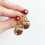 Classic Christmas Reindeer Bauble Earrings