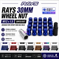 30mm RAYS Lock Nut M12X1.5 Rays Wheel Nut Rays Tyre Nut Rays Racing Nut Rays Steel Nut Wheel Lug Nut