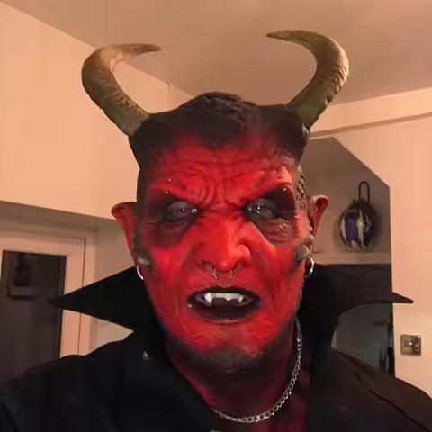 1PCS Halloween Decorations Latex Mask Devil Realistic Prank Present Spooky Spooky Party Supplies Adu