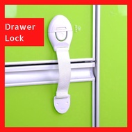 Baby kids safety Drawer cabinet fridge lock double sided with sticker kunci lock peti sejuk klip almari untuk bayi budak