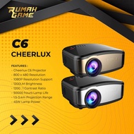 CHEERLUX C6 Mini Proyektor Projector Portable LED LCD + TV