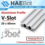 [HAEBOT] Aluminum Profile V Slot 2060 20x60 AP2060 Aluminum 50cm Profile Frame CNC Extruion Mini Mec