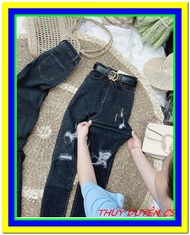 Quần jean nữ RÁCH MÀU XÁM ĐEN TIÊU siêu xịn chất jean giãn siêu đẹp quần bò chẩn 0C. quần bò nữ mẫu