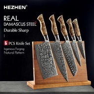 Diskon 5 To 6Pc Kitchen Knife Set Professional Damascus Super Stee