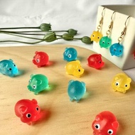 懷舊系列 | 手繪小豬存錢筒 手作耳環 耳夾 單支 多色