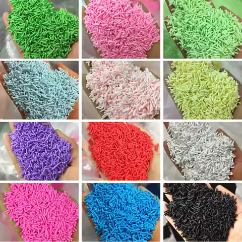 1kg Long Candy Sprinkles Polymer Soft Clay Gracile Cylindrical for Delicious Cake Decoration DIY Cra