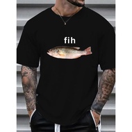 “Fih” Funny Misspelled Fish Meme, Simple Humor T-Shirt