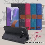 GENTEN for 三星 Samsung Note 20 自在文青風支架皮套藍