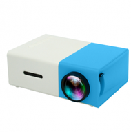Others - YG300微型迷你投影儀家用led便攜式小型高清1080P家庭投影機（藍白色）