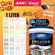 SANCORA 1 LITER I WEATHER EXTERIOR WALL PAINT / CAT DINDING  LUAR RUMAH  ( PAGE 4 )