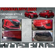 PERODUA MYVI 2021-2022 NEW MYVI DRIVE68 STYLE FULLSET BODYKIT (D68,68,DRIVE 68) ABS BUMPER SKIRT LIP CAR BODYKIT