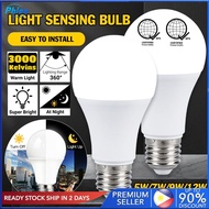 [Local Warranty] Dusk To Dawn Led Bulb E27 5W 9W 12W Power Saving AC110V-220V White Light And Warm L