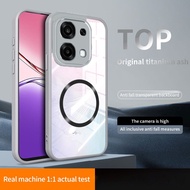 Case For OPPO A6X A6 Pro CD Pattern Magnetic Coil Transparent Hard Phone Cover