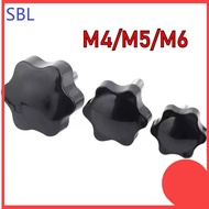 [SS-HX] Galvanized Torx Handle Screw 6 Star Hand Screw Rubber Head Bolt 32mm Head M4/M5/M6
