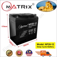 SOLAR PANEL / UPS BACKUP BATTERY / 26AH 12V MATRIX VERTICAL BATTERY