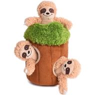Mainan Anjing Berbunyi Interaktif, Mainan Anjing Sloth Berbulu, Mainan Anjing Berbunyi Berbulu untuk