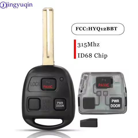 jingyuqin 3 Button Remote Car Key 315MHz ID68 Chip HYQ12BBT For Lexus 2002-2010 Toyota FJ Cruiser La