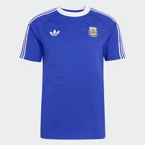 Adidas Mens 2026 New Blue Argentina Retro Jersey Style Crew Neck Short Sleeve T Shirt JZ6307