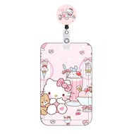 Name Card holder Retractable with lanyard cute mrt card holder neck strap