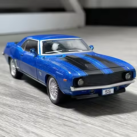 1:32 Chevrolet Camaro SS 350 1969 Alloy Sports Car Model Diecast Metal Racing Car Vehicle Model High