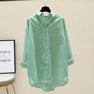KEMEJA Briana shirt size SML XL XXL 3XL 5XL - GT striped women's shirt