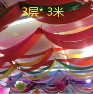 3M Ribbon Wavy Flag Wave Mall Holiday Shop Wedding Decoration Hanging