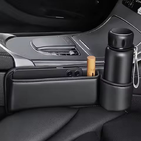 For Audi A1 8X A6 C7 4G Q3 8U 2011~2018 Car Seat Side Gap Filling Storage Box Sundries Tidying Tray 