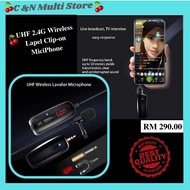 Proocam HX-W002 UHF 2.4G Wireless Lapel Clip-on MiciPhone Android Lavalier Phone Voice Video Recordi