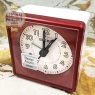 SEIKO นาฬิกาปลุก Alarm Clock รุ่น QHE083Q - สีแดง/ขาว