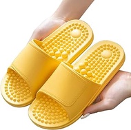 Reflexology Shoes,Massage Slippers,Shiatsu Foot Massager,Home Foot Massage Acupressure Slippers Relief Neuropathy Arthritis Plantar Foot Pain,Couple Non-Slip Sandals,Christmas Gifts for Dad 7,Yellow