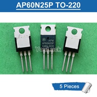 5pcs APM AP60N25P TO-220 250V/60A N-Channel MOSFET Transistor New Original