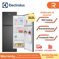 ELECTROLUX Inverter 312L/341L 2 Door Fridge (Matte Charcoal Black Steel) ETM3100L-B/ ETM3400L-B