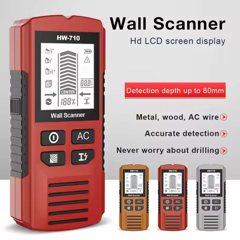 HW-710 Multi-functional Stud Finder Wall Scanner AC Cable Wires Depth Tracker Wall Metal Detector El