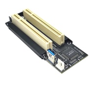 Mini Pcie To 2*pci Adapter Cable Pcie X1 To X16 Riser Card Pci- Expansion No Driver Converter
