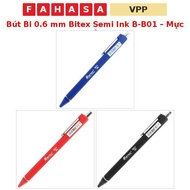 Bitex Semi Ink Ballpoint Pen 0.6 mm B-B01 – Black, Red, Blue Ink