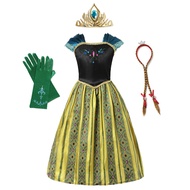 ZZOOI Anna Dress Princess Girls Costume for Kids Party Disfraces Princesa Vestido Ana De Festa Carna
