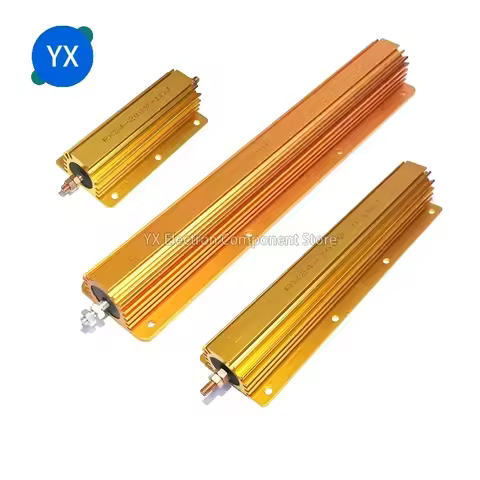 RX24 Aluminum Power Metal Shell Case Wirewound Resistor 200W 300W 500W 0.1~10K 0.22 0.33 0.5 1 2 4 8