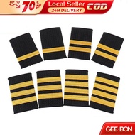 GEEBON 1pair Epaulette Pilot Uniform Epaulet Shirt Garment Shoulder Badge 4Bar