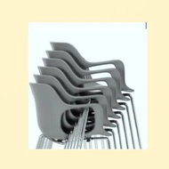Special version VITRA HL Armed Sude Chair  - Snow white