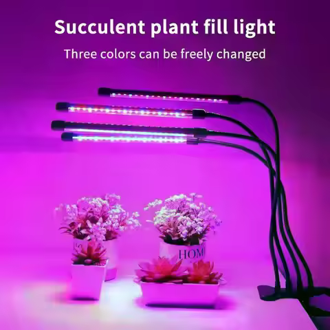 USB LED Plant Grow Light Indoor Garden 10 Dimmable Levels Grow Light Full Spectrum Timer Setting Hyd